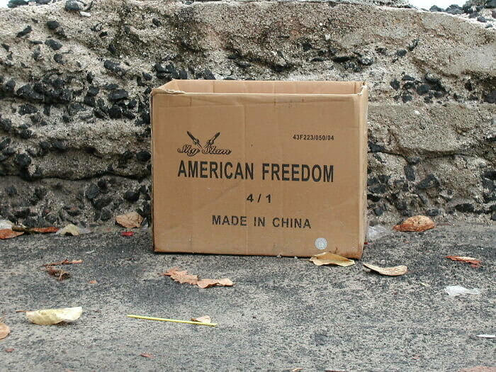 Irony in a Box - American Freedom Made in China