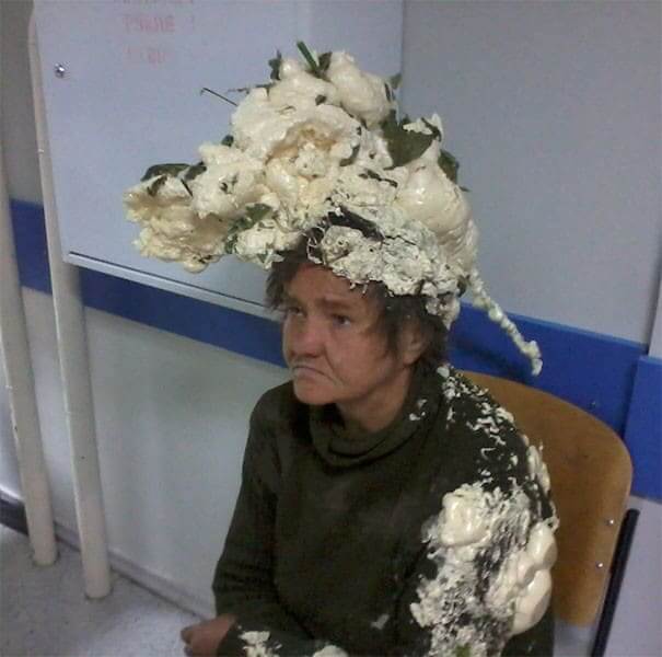 9. When You Mistake Builders Expanding Foam For Your Hair Mousse